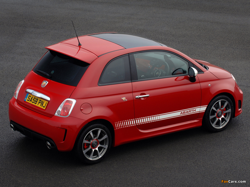 Abarth 500 UK-spec (2009) pictures (1024 x 768)