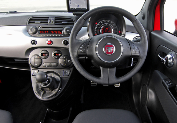 Fiat 500 TwinAir by Abarth UK-spec (2012) wallpapers