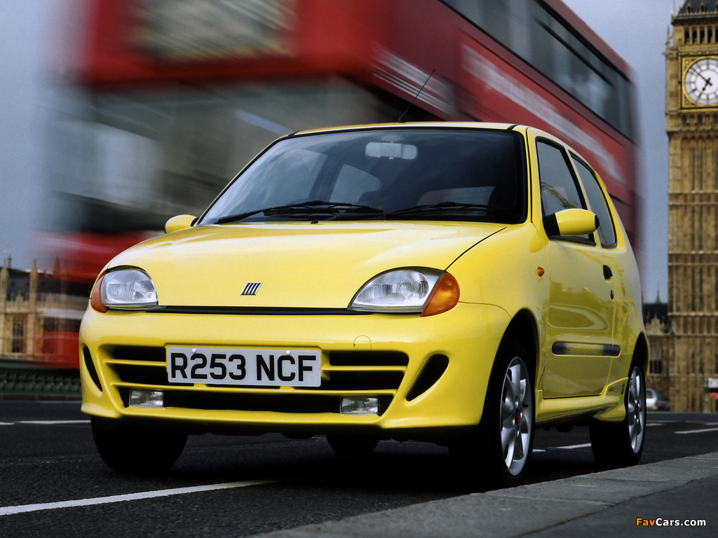 Fiat Seicento Sporting Abarth UK-spec (1998–2001) wallpapers (1024 x 768)