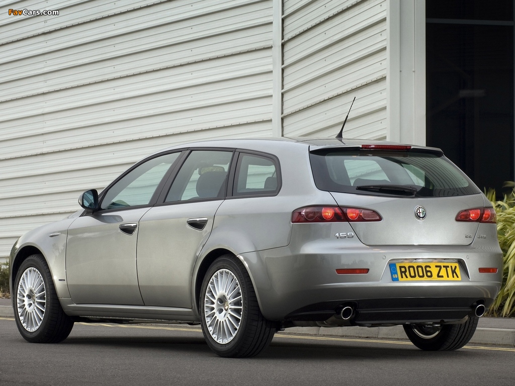 Alfa Romeo 159 Sportwagon 2.2 JTS UK-spec 939B (2006–2008) photos (1024 x 768)