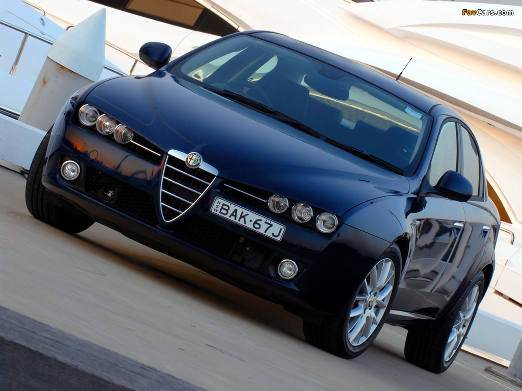 Alfa Romeo 159 1.9 JTDm AU-spec 939A (2006–2008) photos (1024 x 768)