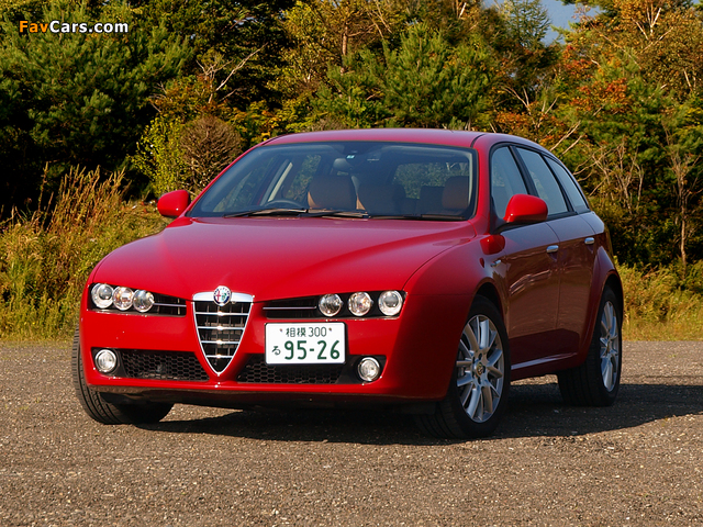 Alfa Romeo 159 Sportwagon 3.2 JTS Q4 JP-spec 939B (2006–2008) pictures (640 x 480)