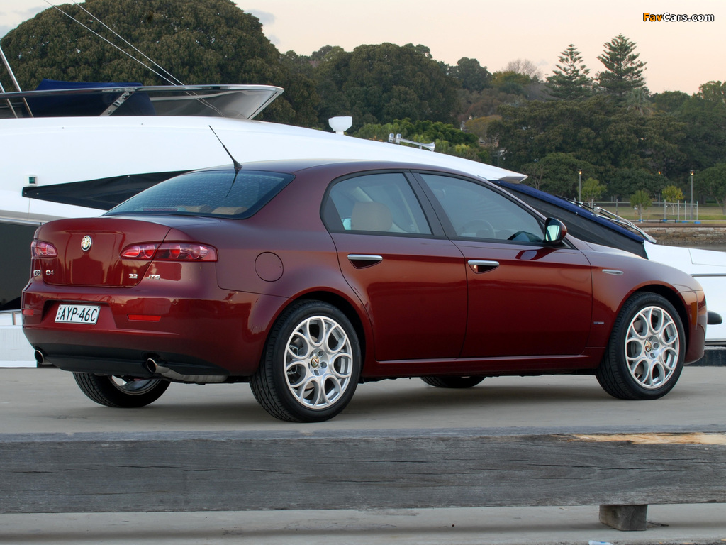 Alfa Romeo 159 3.2 JTS Q4 AU-spec 939A (2006–2008) pictures (1024 x 768)