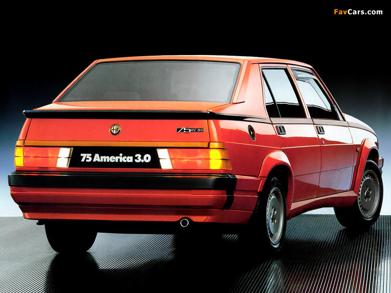 Alfa Romeo 75 6V 3.0 America 162B (1987–1988) wallpapers (800 x 600)