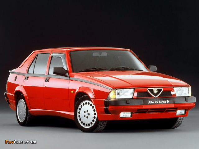 Alfa Romeo 75 1.8i Turbo Quadrifoglio Verde 162B (1988–1991) wallpapers (640 x 480)