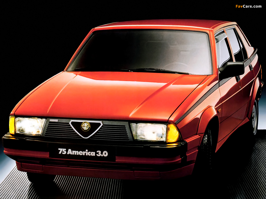 Photos of Alfa Romeo 75 6V 3.0 America 162B (1987–1988) (1024 x 768)
