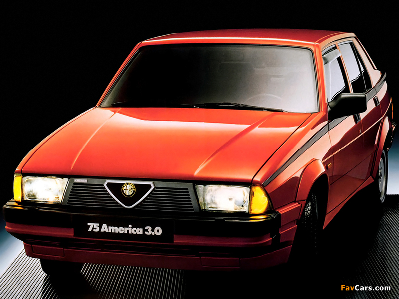 Photos of Alfa Romeo 75 6V 3.0 America 162B (1987–1988) (800 x 600)
