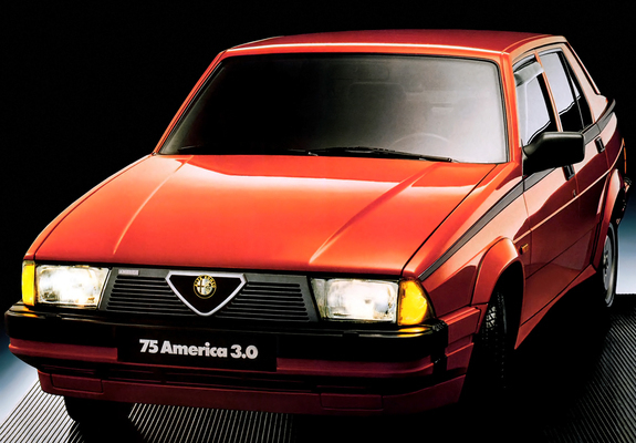 Photos of Alfa Romeo 75 6V 3.0 America 162B (1987–1988)