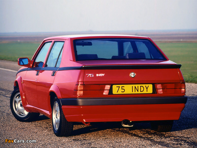 Pictures of Alfa Romeo 75 1.8 i.e. Indy 162B (1991) (640 x 480)