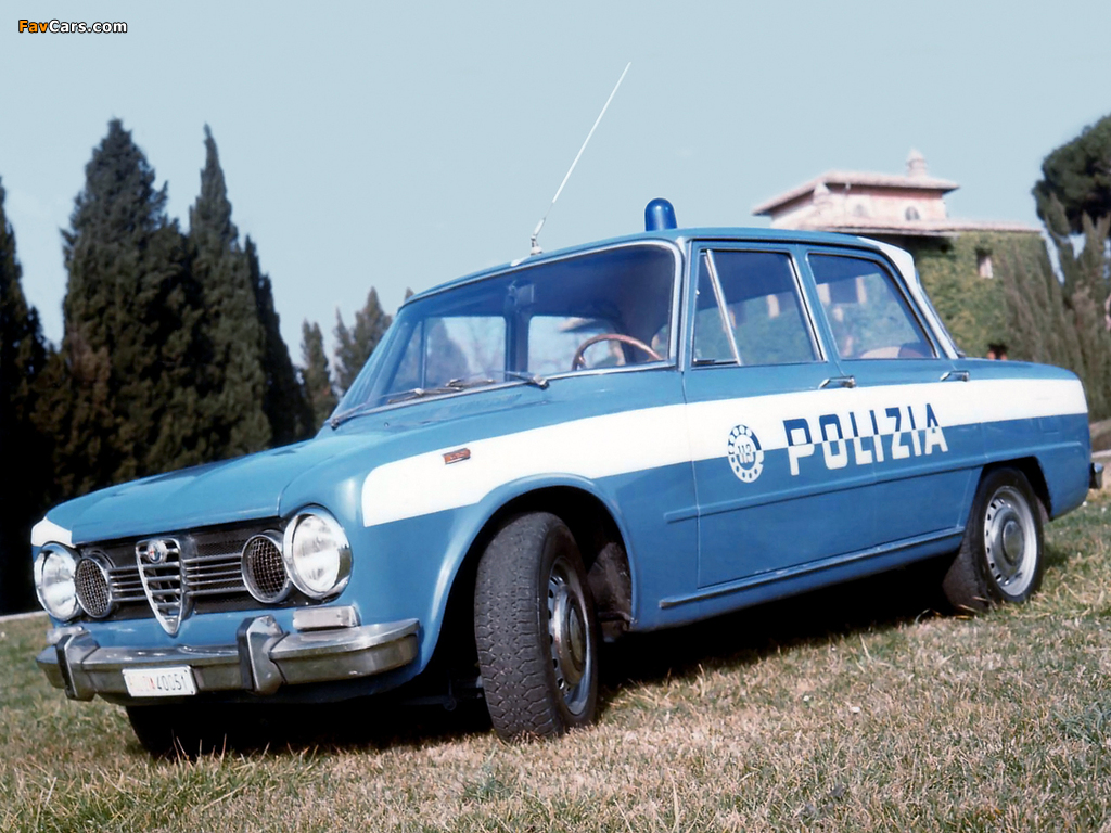 Alfa Romeo Giulia Super Polizia 105 (1967–1974) photos (1024 x 768)