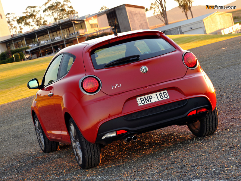 Photos of Alfa Romeo MiTo Quadrifoglio Verde AU-spec 955 (2010–2011) (800 x 600)