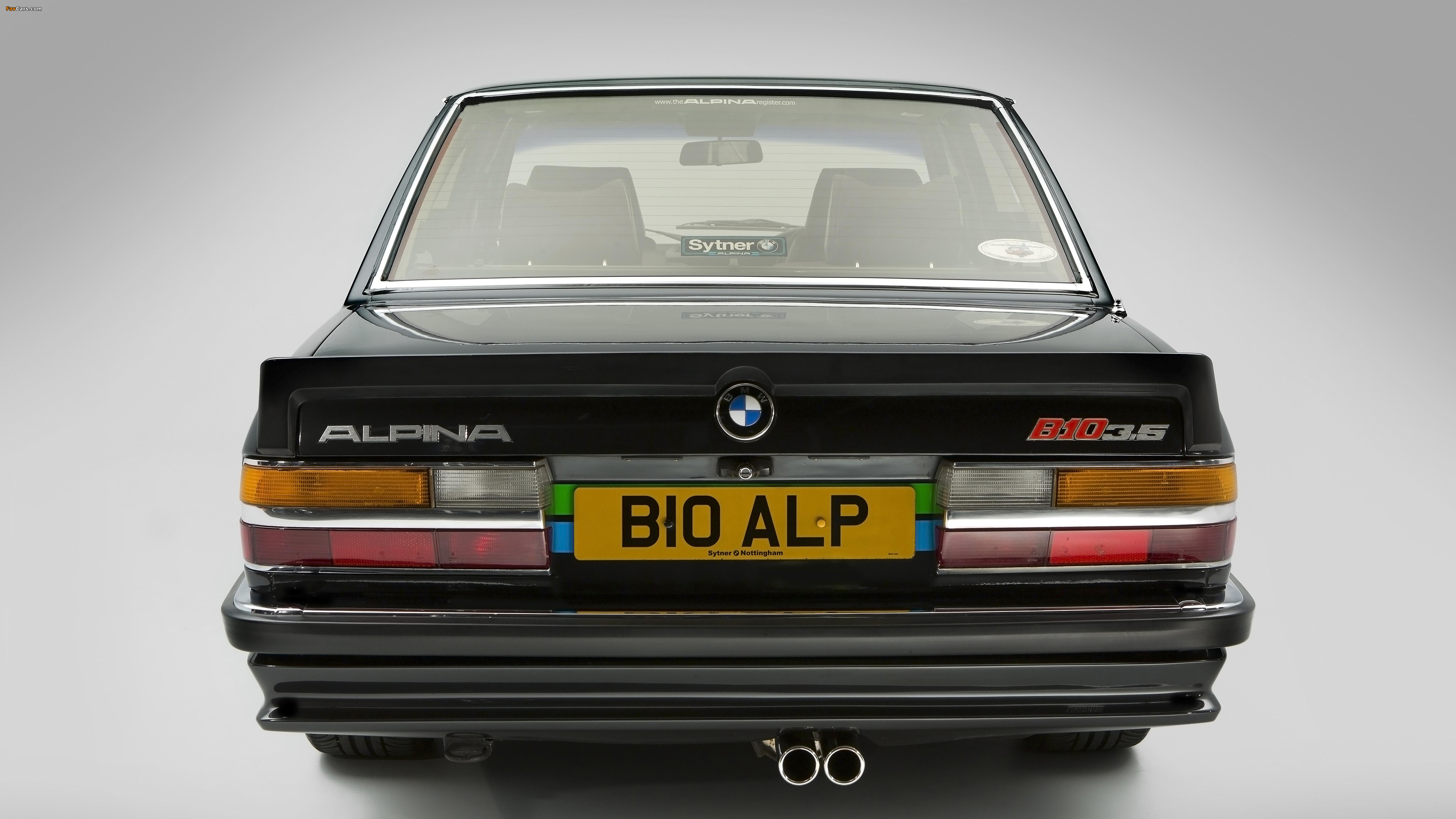 Pictures of Alpina BMW B10 3.5 UK-spec (E28) 1985–87 (4096 x 2305)
