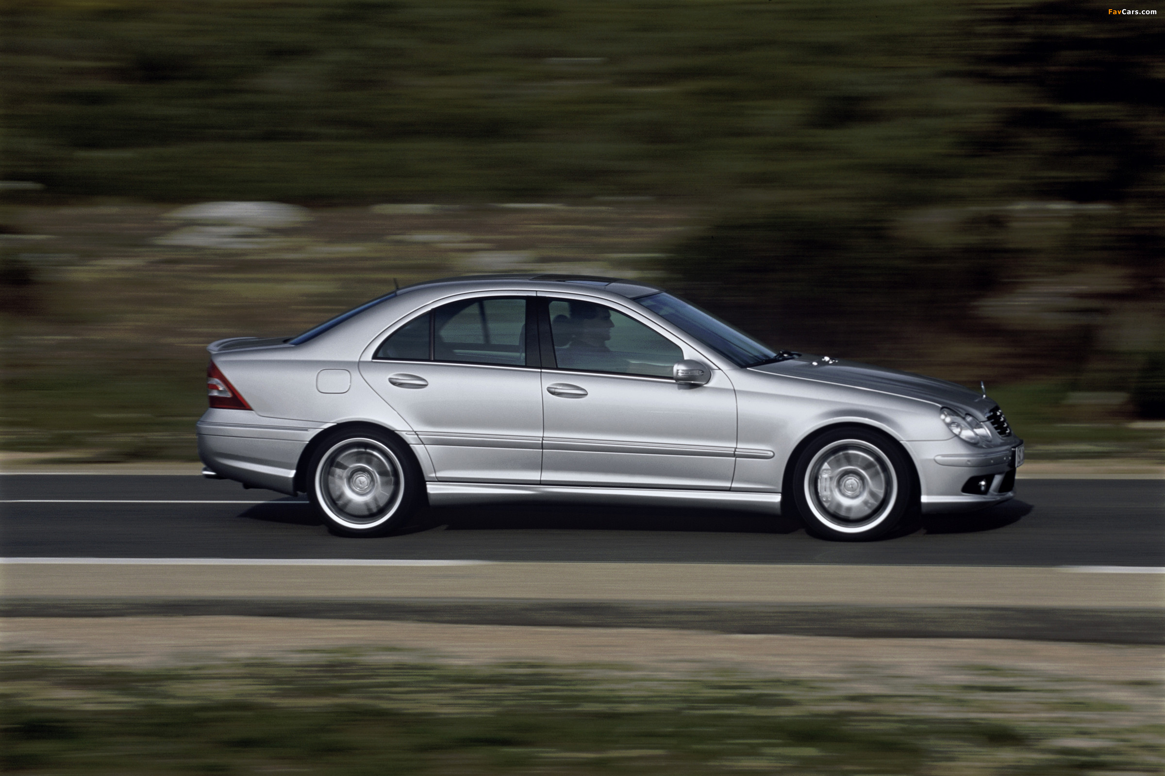 Mercedes-Benz C 55 AMG (W203) 2004–07 wallpapers (2400 x 1600)
