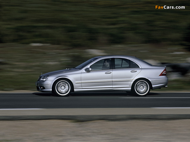 Mercedes-Benz C 55 AMG (W203) 2004–07 wallpapers (640 x 480)