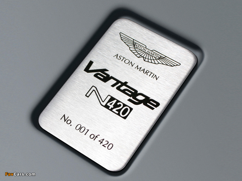 Aston Martin V8 Vantage N420 (2010) photos (800 x 600)