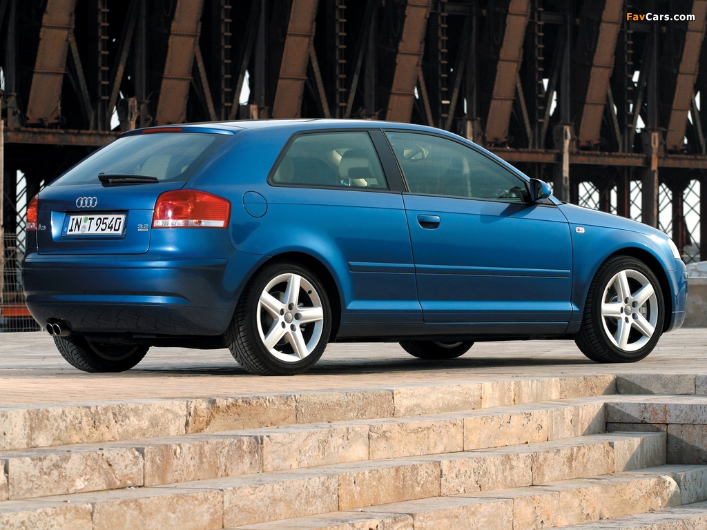 Audi A3 3.2 quattro 8P (2003–2005) photos (1024 x 768)