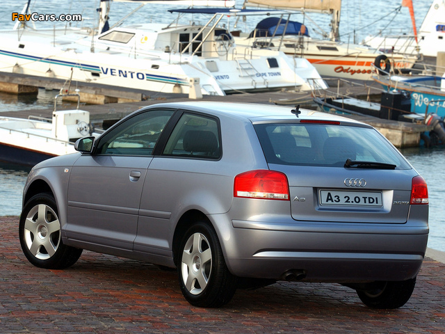 Audi A3 2.0 TDI ZA-spec 8P (2003–2005) pictures (640 x 480)