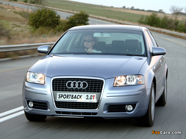 Audi A3 Sportback 2.0T ZA-spec 8PA (2005–2008) images (640 x 480)