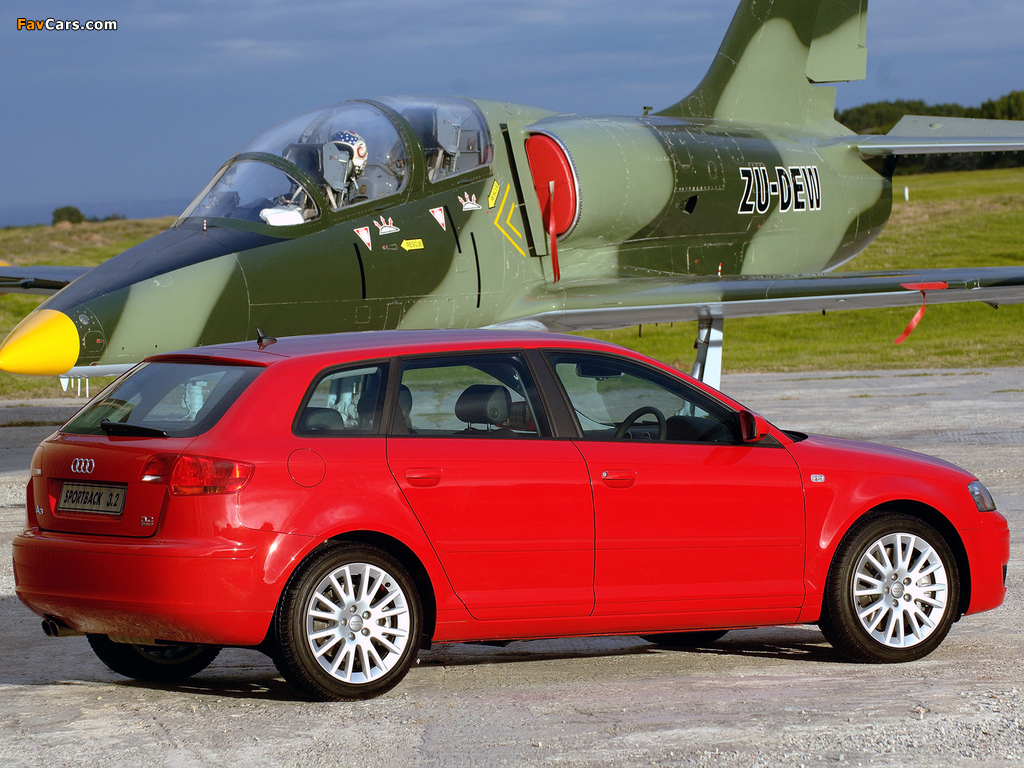 Audi A3 Sportback 3.2 quattro ZA-spec 8PA (2005–2008) pictures (1024 x 768)