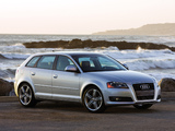 Audi A3 Sportback 2.0T US-spec 8PA (2008–2010) wallpapers