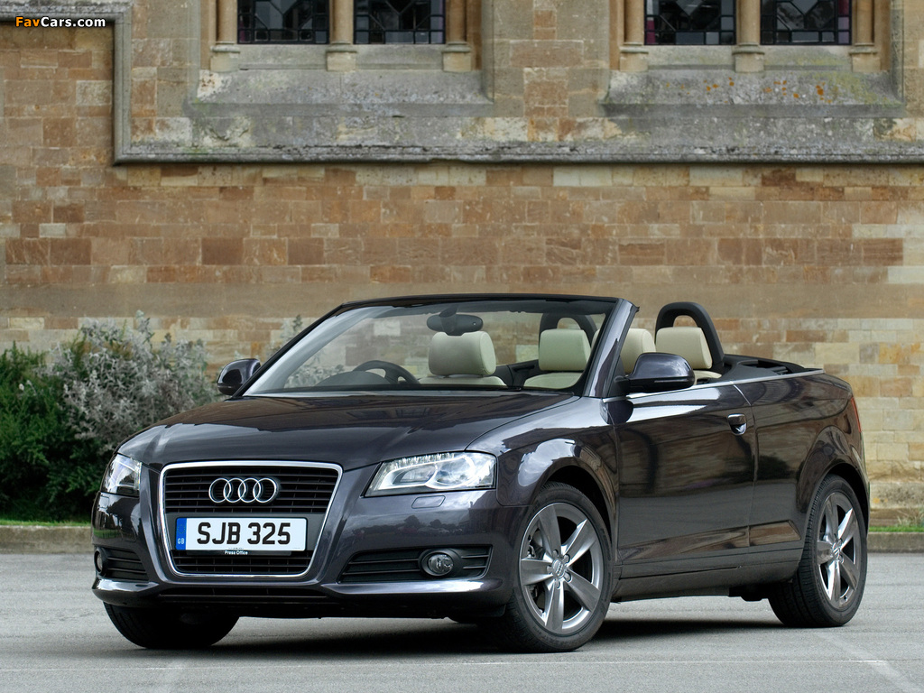 Audi A3 1.8T Cabriolet UK-spec 8PA (2008) wallpapers (1024 x 768)