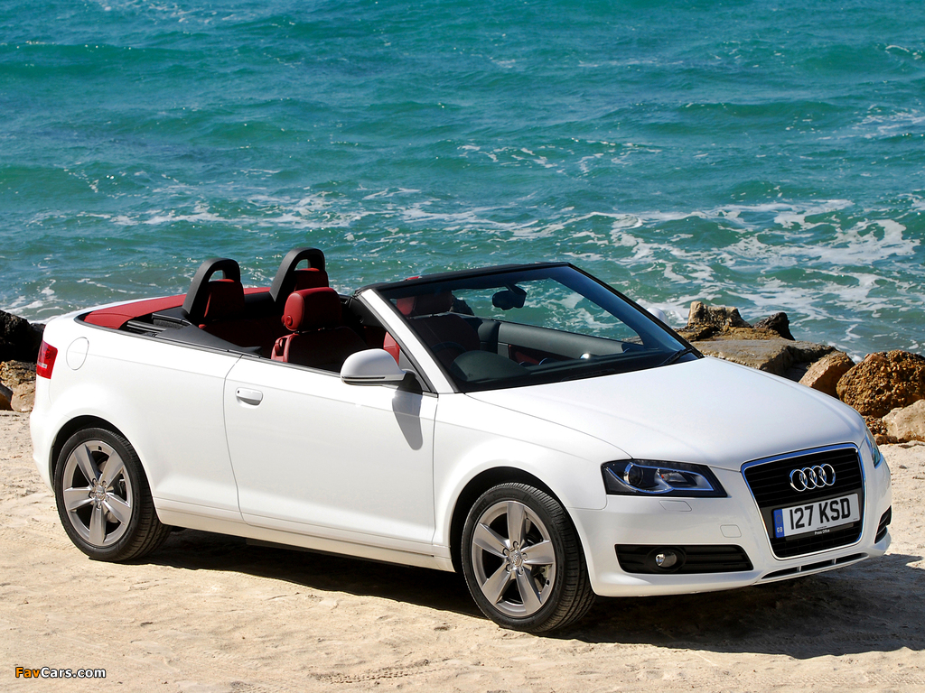 Audi A3 2.0T Cabriolet UK-spec 8PA (2008) wallpapers (1024 x 768)