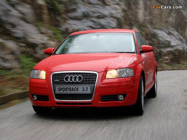 Images of Audi A3 Sportback 3.2 quattro ZA-spec 8PA (2005–2008) (640 x 480)