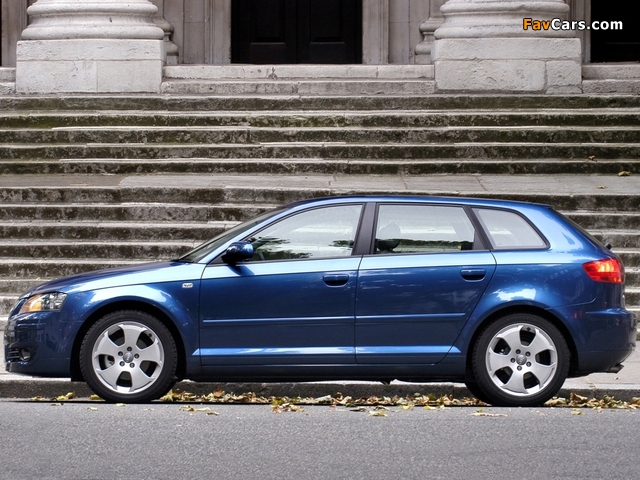 Photos of Audi A3 Sportback 2.0 TDI UK-spec 8PA (2005–2008) (640 x 480)