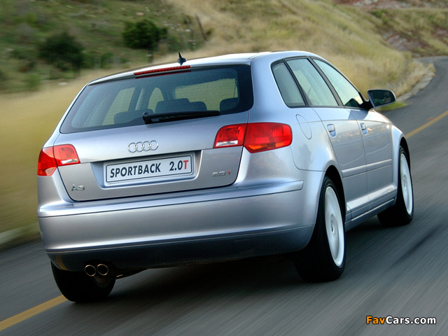 Photos of Audi A3 Sportback 2.0T ZA-spec 8PA (2005–2008) (640 x 480)