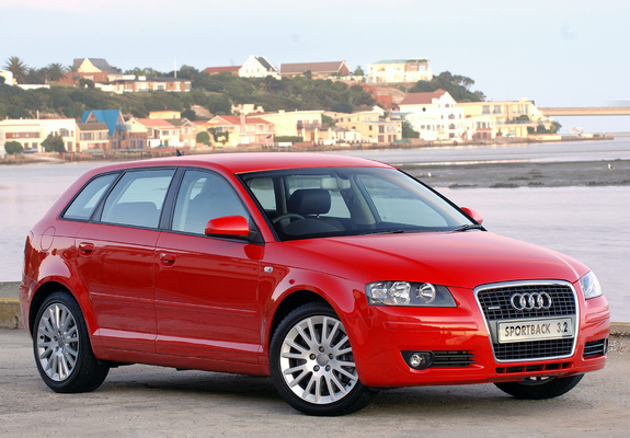 Photos of Audi A3 Sportback 3.2 quattro ZA-spec 8PA (2005–2008)