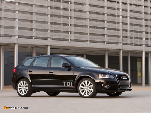 Photos of Audi A3 Sportback TDI Clean Diesel 8PA (2009–2010) (640 x 480)