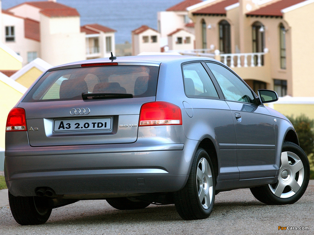 Pictures of Audi A3 2.0 TDI ZA-spec 8P (2003–2005) (1024 x 768)