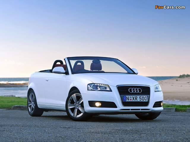 Pictures of Audi A3 2.0T Cabriolet AU-spec (8PA) 2008–13 (640 x 480)