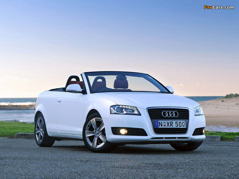 Pictures of Audi A3 2.0T Cabriolet AU-spec (8PA) 2008–13 (800 x 600)