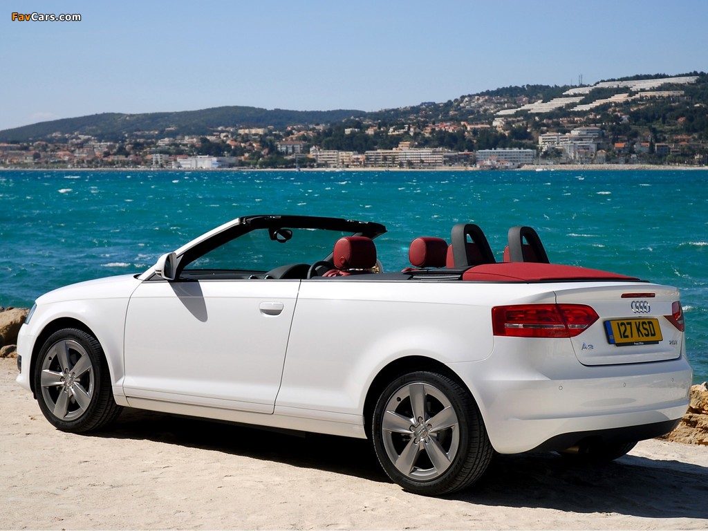 Pictures of Audi A3 2.0T Cabriolet UK-spec 8PA (2008) (1024 x 768)