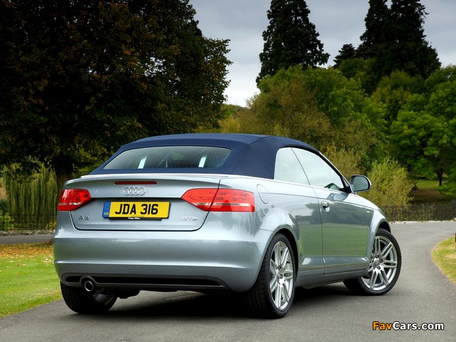 Pictures of Audi A3 1.6 TDI S-Line Cabriolet UK-spec 8PA (2008–2010) (640 x 480)