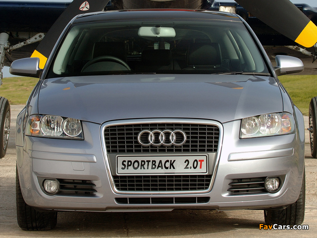 Audi A3 Sportback 2.0T ZA-spec 8PA (2005–2008) wallpapers (640 x 480)