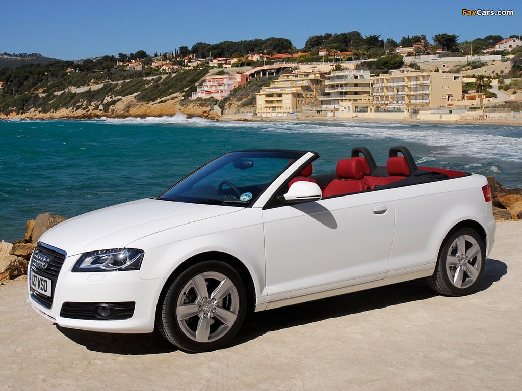Audi A3 2.0T Cabriolet UK-spec 8PA (2008) wallpapers (1024 x 768)