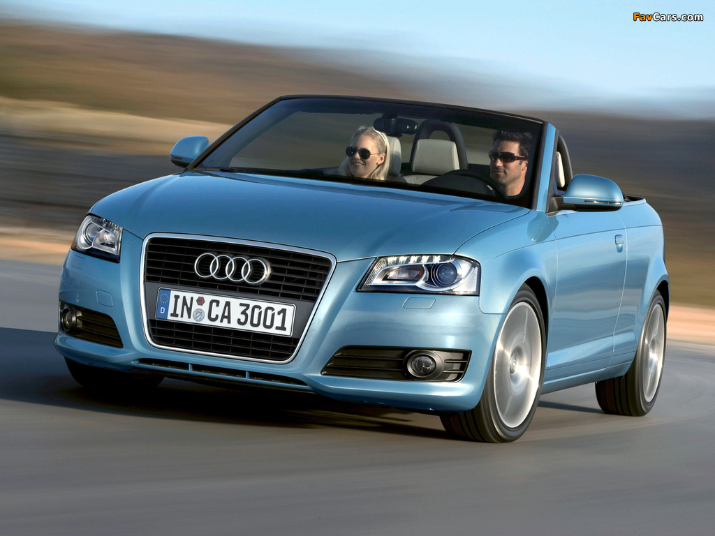 Audi A3 2.0 TDI Cabriolet 8PA (2008–2010) wallpapers (1024 x 768)