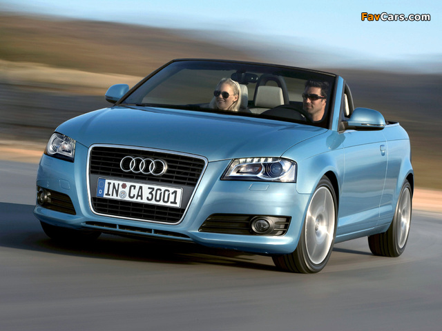 Audi A3 2.0 TDI Cabriolet 8PA (2008–2010) wallpapers (640 x 480)