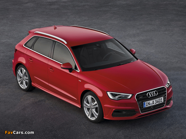 Audi A3 Sportback 2.0T S-Line quattro 8V (2012) wallpapers (640 x 480)