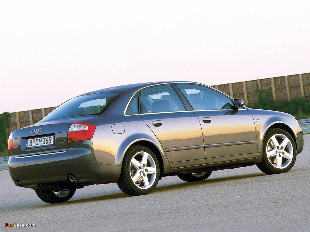 Audi A4 3.0 Sedan B6,8E (2000–2004) photos (1024 x 768)