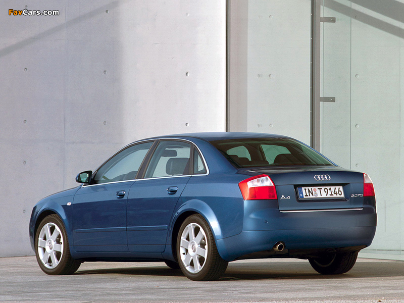 Audi A4 2.0 FSI Sedan B6,8E (2000–2004) photos (800 x 600)