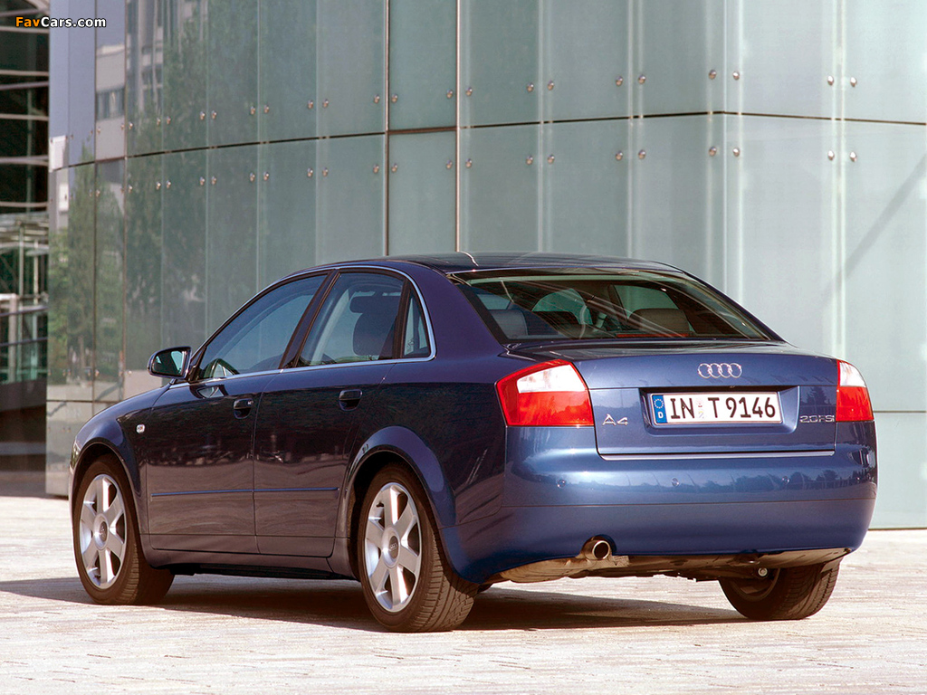 Audi A4 2.0 FSI Sedan B6,8E (2000–2004) pictures (1024 x 768)