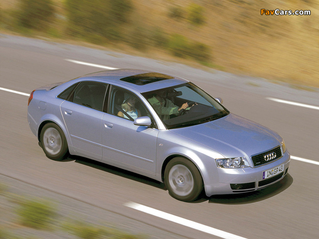 Audi A4 2.5 TDI quattro Sedan B6,8E (2000–2004) pictures (640 x 480)