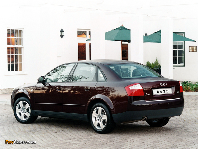 Audi A4 2.0 Sedan ZA-spec B6,8E (2000–2004) wallpapers (640 x 480)