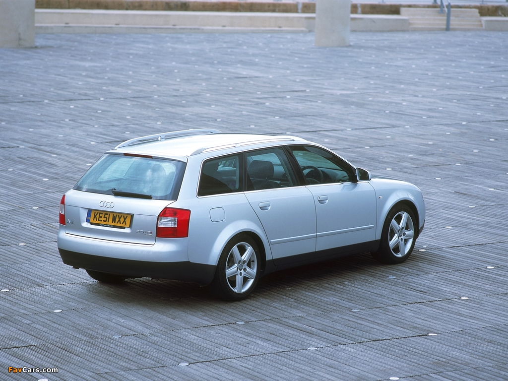 Audi A4 2.5 TDI Avant UK-spec B6,8E (2001–2004) photos (1024 x 768)