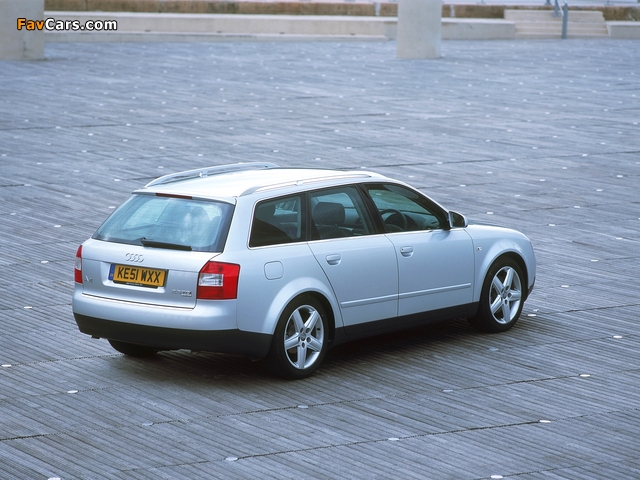 Audi A4 2.5 TDI Avant UK-spec B6,8E (2001–2004) photos (640 x 480)