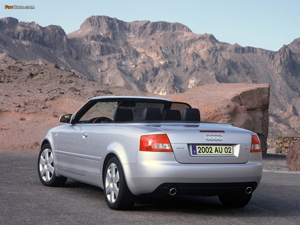 Audi A4 2.4 Cabrio B6,8H (2001–2005) pictures (1024 x 768)