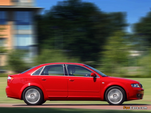 Audi A4 1.8T S-Line Sedan UK-spec B6,8E (2001–2004) pictures (640 x 480)
